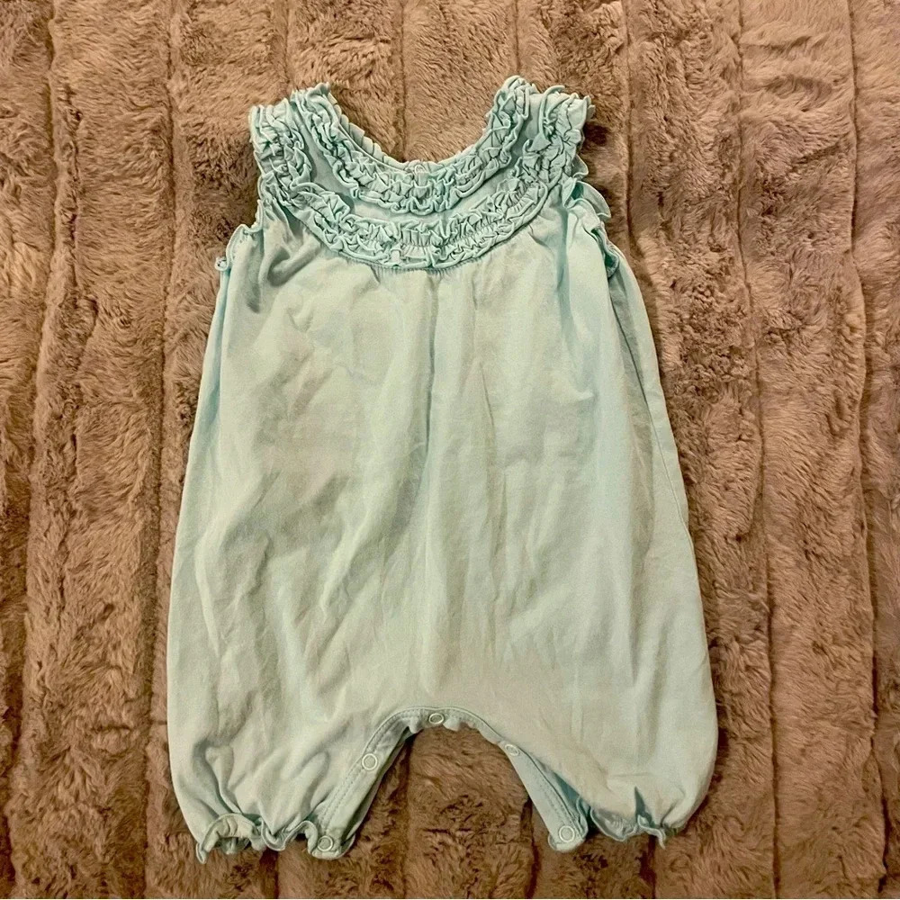 Feather Baby Light Blue Romper